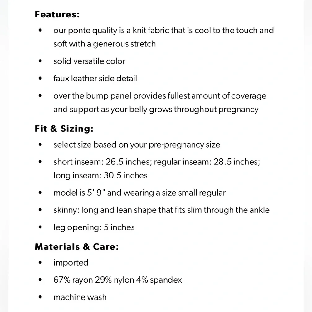 Maurices maternity ponte pants - Picture 8 of 8